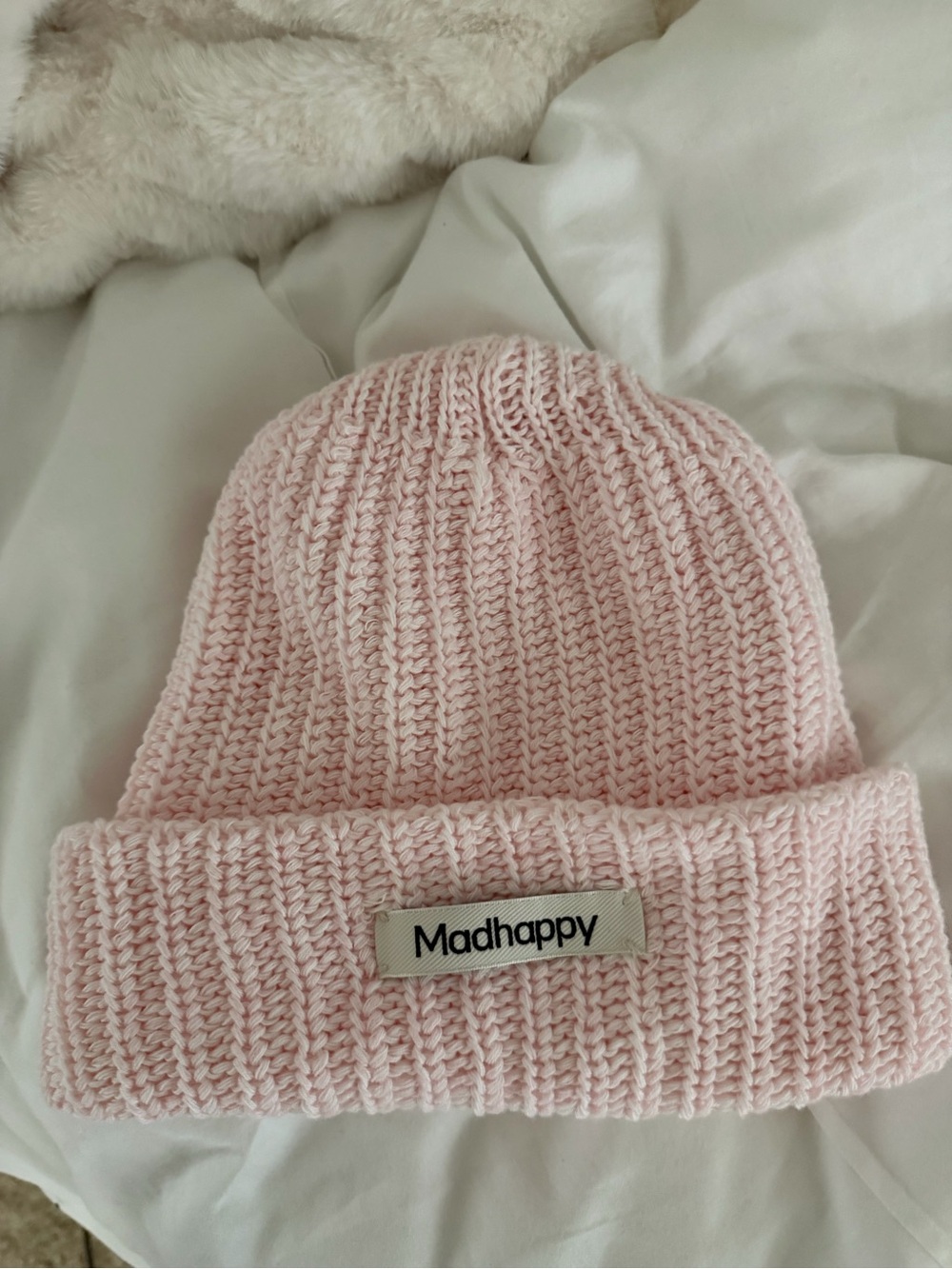 Madhappy Pale Pink Knit Beanie